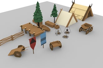 create low poly 3d models for your game