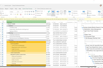 design gantt charts and timelines using ms project
