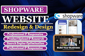 create redesign jtl shopware store product upload migration landing page design