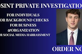 be your private investigator, osint expert and background check specialist