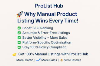 do manual products listing on amazon, google and more