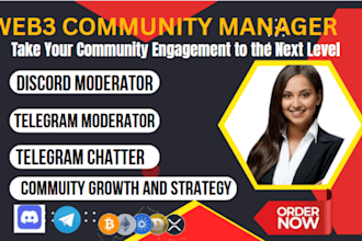 be your expert crypto community moderator on telegram, discord, and twitter