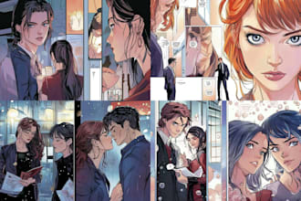 do nsfw anime manga comic in manga style, anime comic art