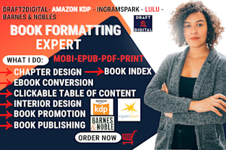 do book formatting for amazon kdp, lulu, fix upload error, pdf book cover design