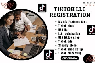 register tiktok llc business setup tiktok affiliate shop approval USA UK non USA