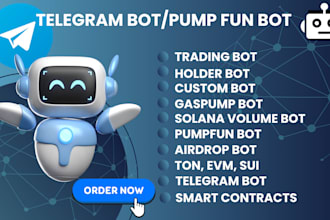 telegram trading bot solana volume bot pump fun bot holder sui evm gaspump ton