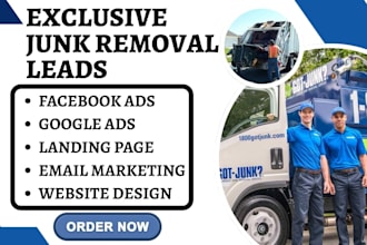 generate junk removal leads hauling facebook ads dumpster trash removal campaign