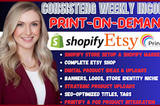 do shopify SEO marketing, etsy print on demand, printify shopify store