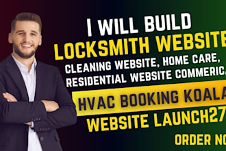 locksmith, office cleaning service website, hvac booking koala website launch27