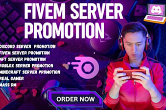 do superfast  rust, dayz, fivem server promotion, discord server promotion,