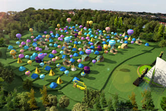 create immersive stage design concepts for concerts and festivals