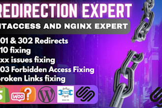 fix 404 error and broken URL using 301 redirects in htaccess file