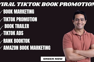 do viral and rank booktok video book promotion tiktok audio ebook marketing