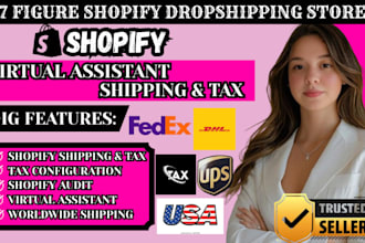 setup shopify shipping and tax, shopify tax for domestic and international store