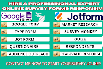 create a professional online survey for your business or research, questionnaire