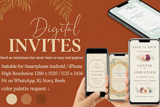 design a professional digital card invites for birthday, wedding, greeting cards