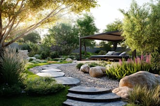 create realistic landscape design and rendering as architect