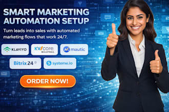 do klaviyo mautice kvcore bitrix24 flow automation marketing campaign systeme io