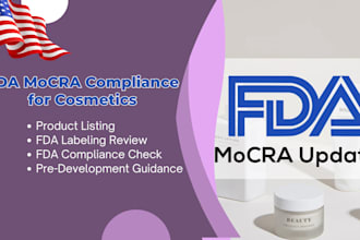 list your cosmetic product and review fda mocra compliance