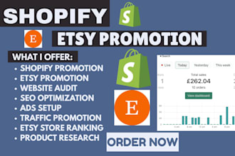 do shopify etsy shop promotion SEO etsy ranking ads boost traffic and sales