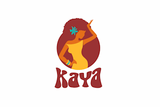 design luxurious fun caribbean live music bar logo