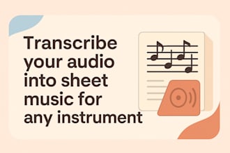 transcribe your audio into sheet music for any instrument