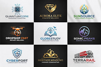 do modern minimalist custom logo design