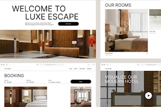 build responsive hotel website, booking website, vacation, tourism, airbnb web