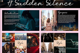 design romance, cinematic film pitch deck and documentary, podcast pitch deck