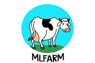 design included minimal dairy farm or milk logo