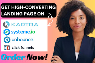 design high converting landing pages on kartra systeme io unbounce