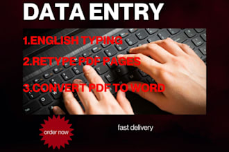 do typing job retyping pdf pages convert pdf to word