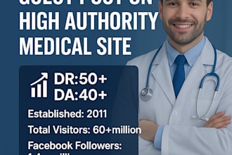publish your article or guest post on a trusted healthcare website for doctors