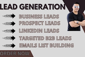 do b2b leads generation, business leads, prospect email list and linkedin leads