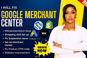 fix google merchant center, misrepresentation, suspension, gtin and shopping ads