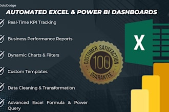 build automated excel, powerbi KPI dashboards to track your business performance