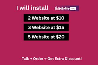 install elementor pro, template and wordpress theme