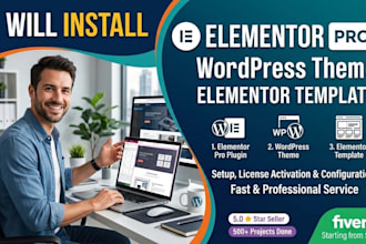 install elementor pro, elementor template and wordpress theme