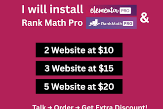 install elementor pro, template and wordpress theme