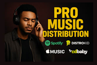 distribute music to apple music and all streaming platform with distrokid cdbaby