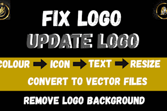 edit and revamp your logo fixes updates color and font changes