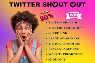 do twitter shoutout promote website share link to 1m ig yt