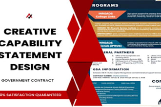 design professional government capability statement government contract website