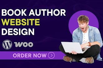 build professional book author website design