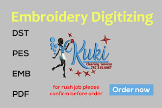 do embroidery digitizing logo, digitize image for embroidery design to dst