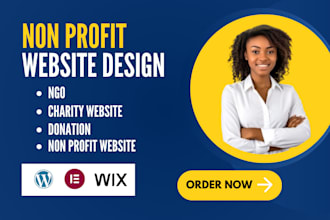 nonprofit website, charity,501c3, ngo, donation website on wordpress, wix