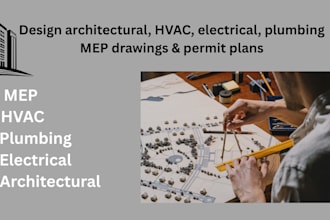 architectural hvac electrical plumbing mep drawings permit plans