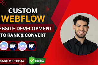 develop the custom webflow landing pages webflow websites