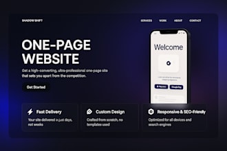 build a modern one page website