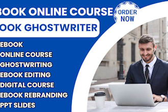 do ebook online course content, course creation, ebook ghostwriter, lesson plan